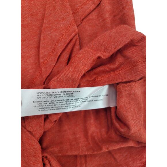 B.O.G. Collective Women’s Tie-Front T-Shirt Medium Orange Boho Festival‎ - Picture 5 of 5